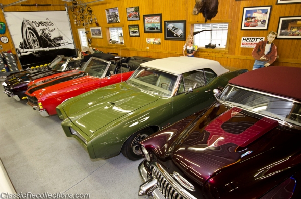 This dream garage houses not only classic muscle cars but also real show horses.