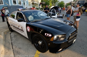 The Barrington Police will typically bring out a few vehicles to the classic car cruise.